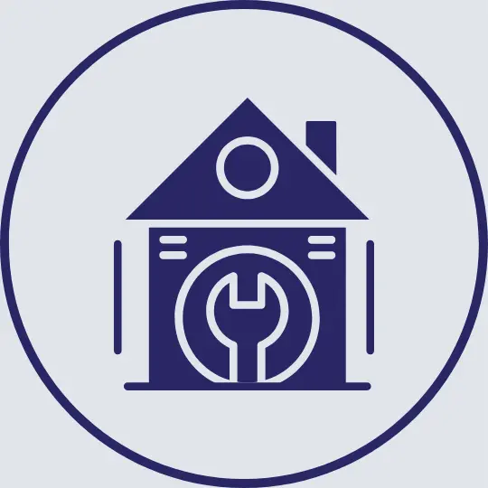Line art icon meant to represent GFP Group Historic Restorations sector