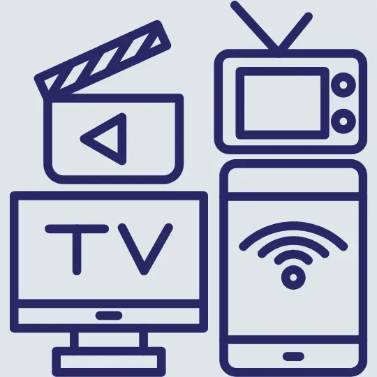 Line art icon meant to represent GFP Group Media sector