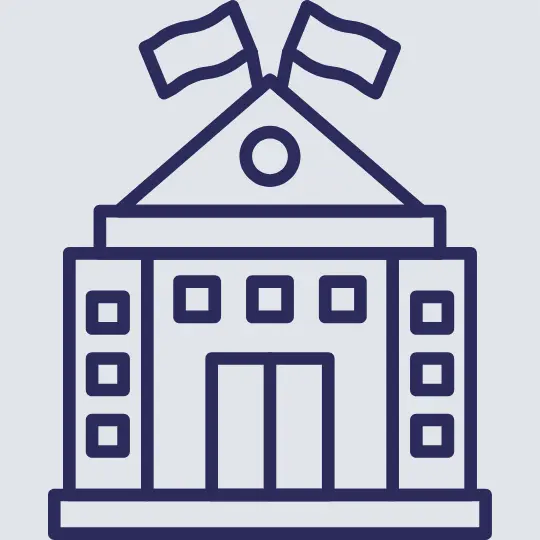 Line art icon meant to represent GFP Group Representation services